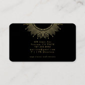Celestial Gold Black Sun Moon Visitekaartje (Achterkant)
