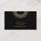 Celestial Gold Black Sun Moon Visitekaartje (Achterkant)