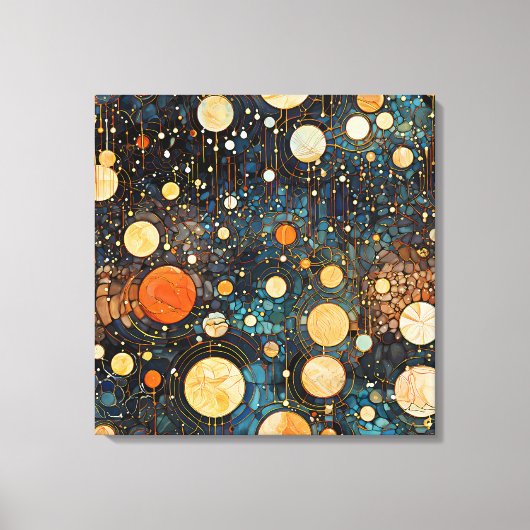 Celestial Gold Galaxy Canvas Art Afdruk (Voorkant)
