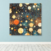 Celestial Gold Galaxy Canvas Art Afdruk (Insitu (Houten vloer))
