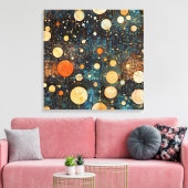 Celestial Gold Galaxy Canvas Art Afdruk (Insitu (Woonkamer))