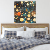 Celestial Gold Galaxy Canvas Art Afdruk (Insitu (Slaapkamer))