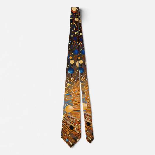 Celestial Gold Galaxy Stropdas (Voorkant)