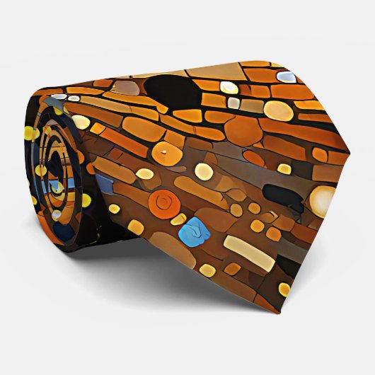 Celestial Gold Galaxy Stropdas (Opgerold)