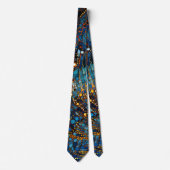Celestial Gold Galaxy Stropdas (Voorkant)