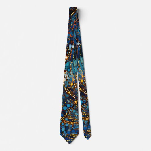 Celestial Gold Galaxy Stropdas (Voorkant)
