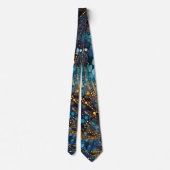 Celestial Gold Galaxy Stropdas (Achterkant)