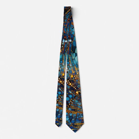 Celestial Gold Galaxy Stropdas (Achterkant)