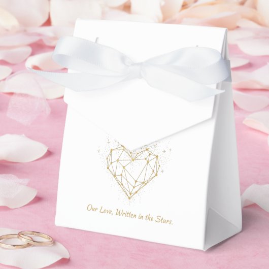 Celestial Gold Heart Wedding Favor Box - Our Love Bedankdoosjes (Huwelijk)