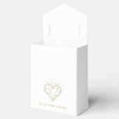 Celestial Gold Heart Wedding Favor Box - Our Love Bedankdoosjes (Geopend)