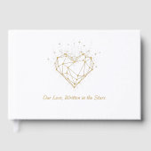 Celestial Gold Heart Wedding Guest Book - Our Love Gastenboek (Voorkant)