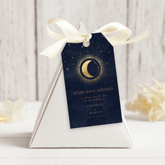 Celestial Gold Moon Save The Date Foto Cadeaulabel