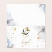 Celestial Gold Moon Stars Dank je kaart Visitekaartje (Buitenkant ongevouwen)