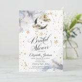 Celestial Gold Moon Stars Vrijgezellenfeest Kaart (Staand voorkant)