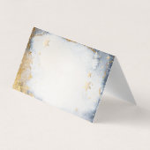 Celestial Gold Moon, Sterren Waterverf Dank u Visitekaartje (Achterkant)