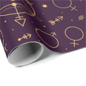 Celestial Gold Star Solareclipse-thema Cadeaupapier (Rol Hoek)