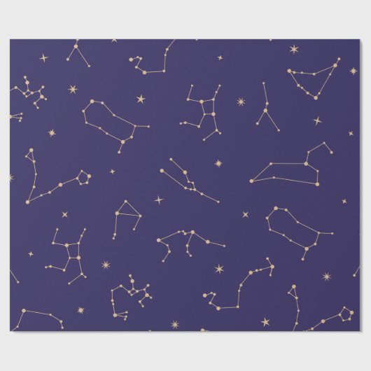 Celestial Gold Star Solareclipse Thema Cadeaupapier (Vlak)