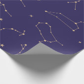 Celestial Gold Star Solareclipse Thema Cadeaupapier (Hoek)