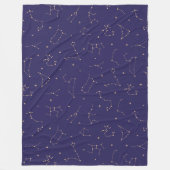 Celestial Gold Star Solareclipse Thema Fleece Deken (Voorkant)