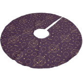 Celestial Gold Star Solareclipse-thema Kerstboom Rok (Gekanteld)