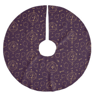 Celestial Gold Star Solareclipse-thema Kerstboom Rok