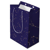 Celestial Gold Star Solareclipse Thema Medium Cadeauzakje (Achterkant Gekanteld)
