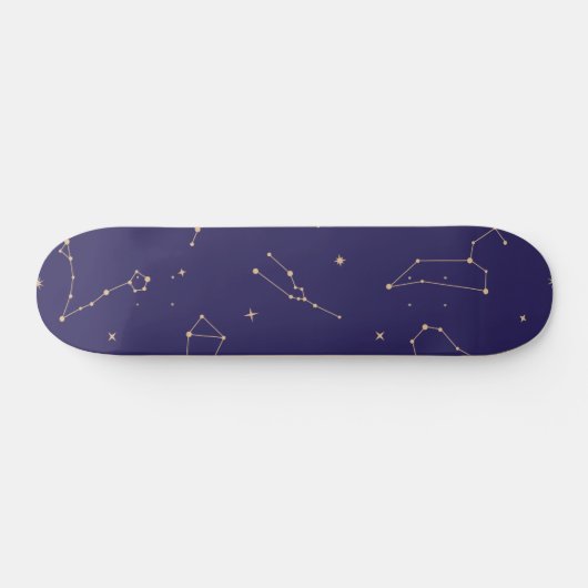 Celestial Gold Star Solareclipse Thema Persoonlijk Skateboard (Horizontaal)