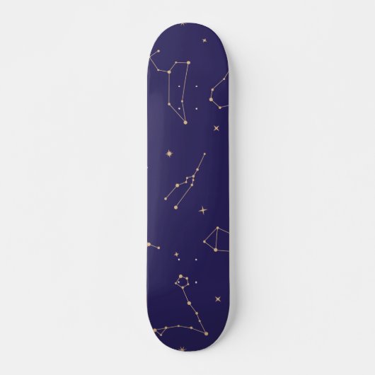 Celestial Gold Star Solareclipse Thema Persoonlijk Skateboard (Voorkant)