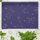 Celestial Gold Star Solareclipse Thema Theedoek (Gevouwen)