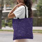 Celestial Gold Star Solareclipse Thema Tote Bag