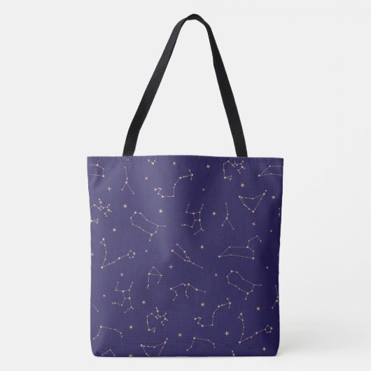 Celestial Gold Star Solareclipse Thema Tote Bag (Voorkant)