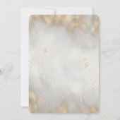 Celestial Gold Star Sun Moon Galax Bridal Luncheon Kaart (Achterkant)