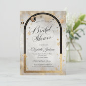 Celestial Gold Star Sun Moon Galaxy Vrijgezellenfe Kaart (Staand voorkant)