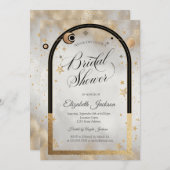 Celestial Gold Star Sun Moon Galaxy Vrijgezellenfe Kaart (Voorkant / Achterkant)