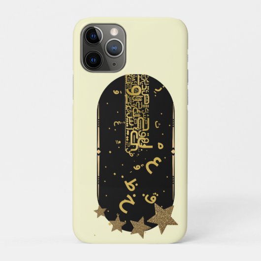 Celestial Gold Stars Chic iPhone 11 Pro Hoesje (Achterkant)