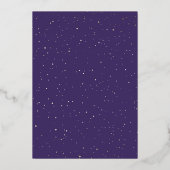 Celestial Gold Stars en Moon Night Quinceanera Folie Uitnodiging (Achterkant)