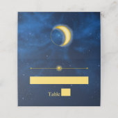 Celestial Gold Stars Midnight Blue Romantic Plaatskaartje (Buitenkant ongevouwen)