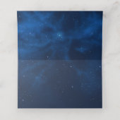 Celestial Gold Stars Midnight Blue Romantic Plaatskaartje (Binnenkant ongevouwen)