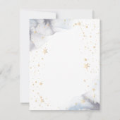 Celestial Gold Stars Moons Bloemen Kaart (Achterkant)