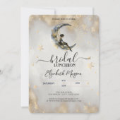 Celestial Gold Stars Moons Meisje Bridal Luncheon Kaart (Voorkant)