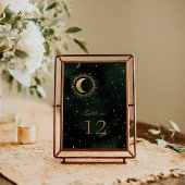 Celestial Gold Stars Trouwtafel nummer RSVP Kaartje