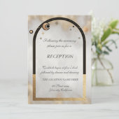 Celestial Gold Sun And Moon Galaxy Kaart (Staand voorkant)