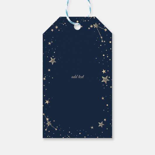 Celestial Gold Sun en maan Cadeaulabel (Achterkant)