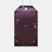 Celestial Gold Sun en Moon Stars Burgundy Cadeaulabel (Achterkant)
