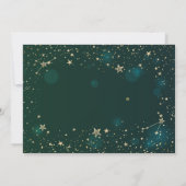Celestial Gold Sun en Moon Stars Green Save The Date (Achterkant)