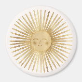 Celestial Gold Sun Happy Sunshine Boho Modern  Magneet (Voorkant)
