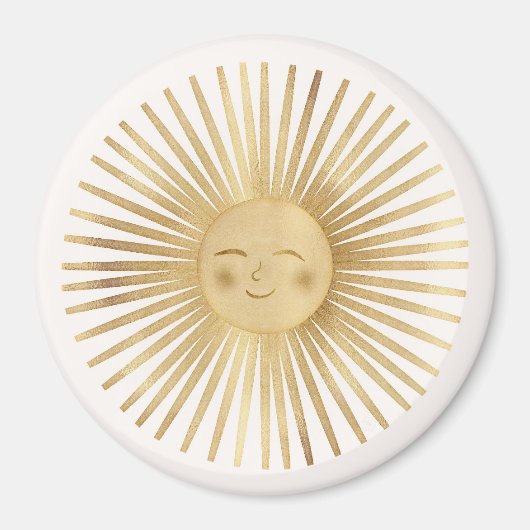 Celestial Gold Sun Happy Sunshine Boho Modern Magneet (Voorkant)