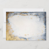 Celestial Gold Sun, maan, Waterverf sterren Save The Date (Achterkant)