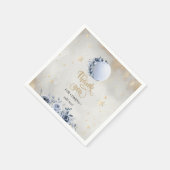 Celestial Gold Sun, Moon Rozen Stars Night Sky Servet (Hoek)