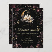 Celestial Gold Sun, Moon, Stars Rozen Night Sky Kaart (Voorkant / Achterkant)